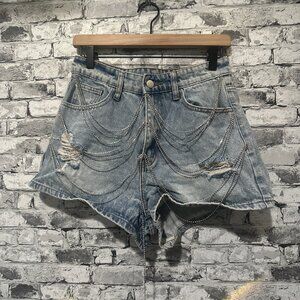 EUC Windsor Denim Shorts W/ Embellishments Size Medium